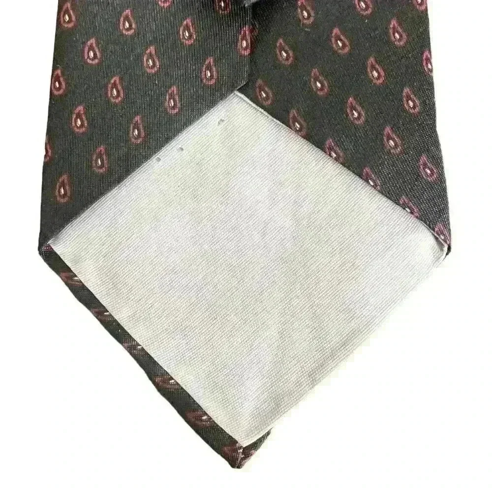 Hardy‎ Amies Black  Paisley 100% Silk Tie Necktie 3.5” Wide